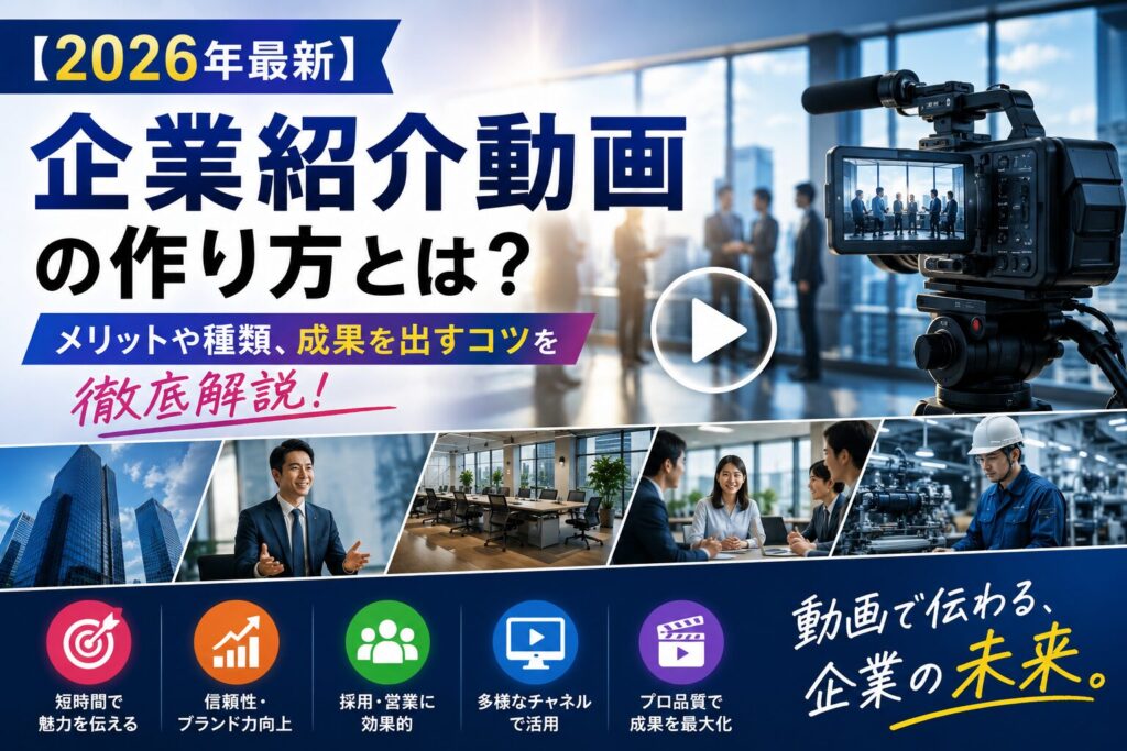 【2026年最新】企業紹介動画の作り方とは？【メリットや種類、成果を出すコツを徹底解説】