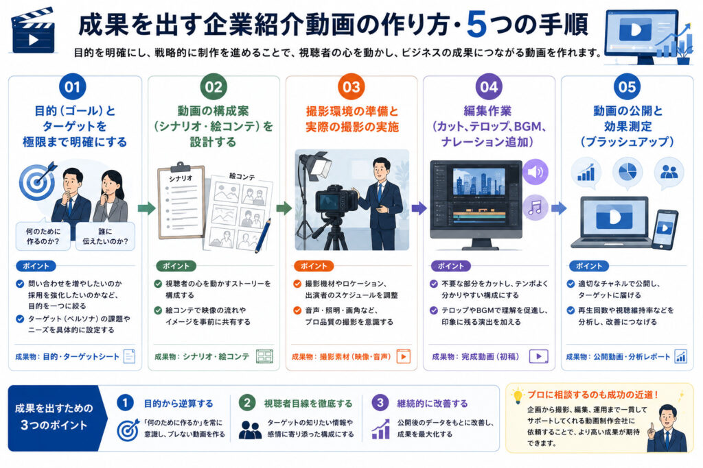 成果を出す企業紹介動画の作り方・5つの手順