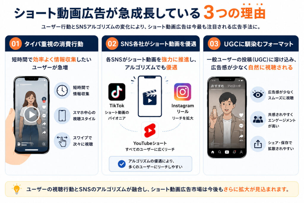 ショート動画広告とは？今注目を集める背景